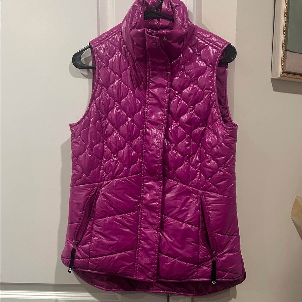 Talbots Fuchsia Quilted Vest